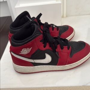 Nike Kids Black and Red Jordan Sneakers